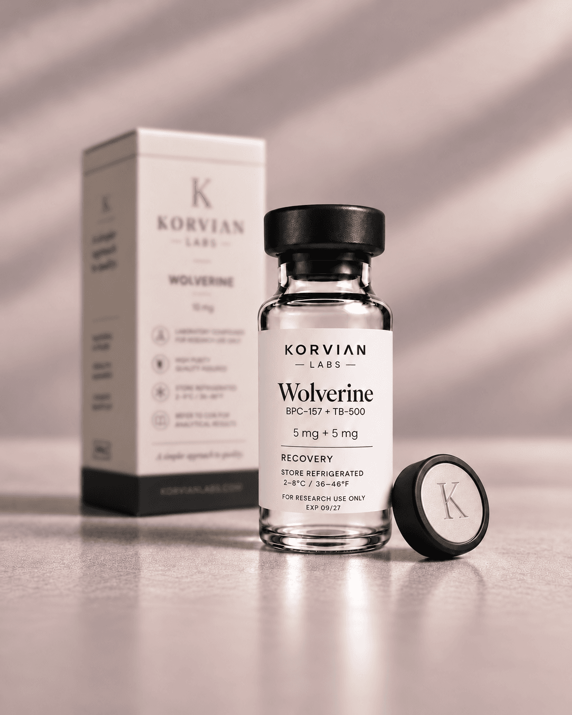 Korvian Wolverine box, vial, and loose engraved cap